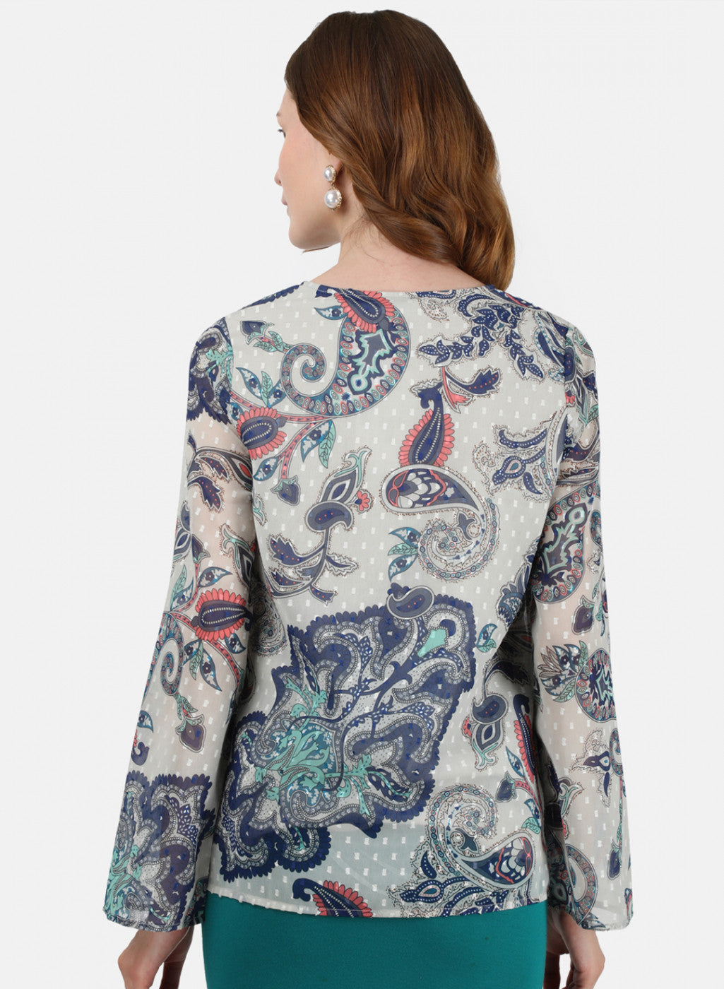 Womens Multi Color Printed Top