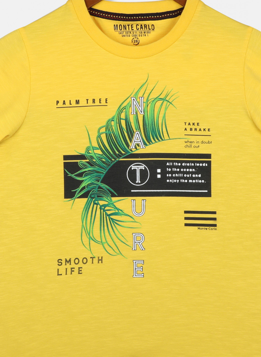 Boys Yellow Printed T-Shirt