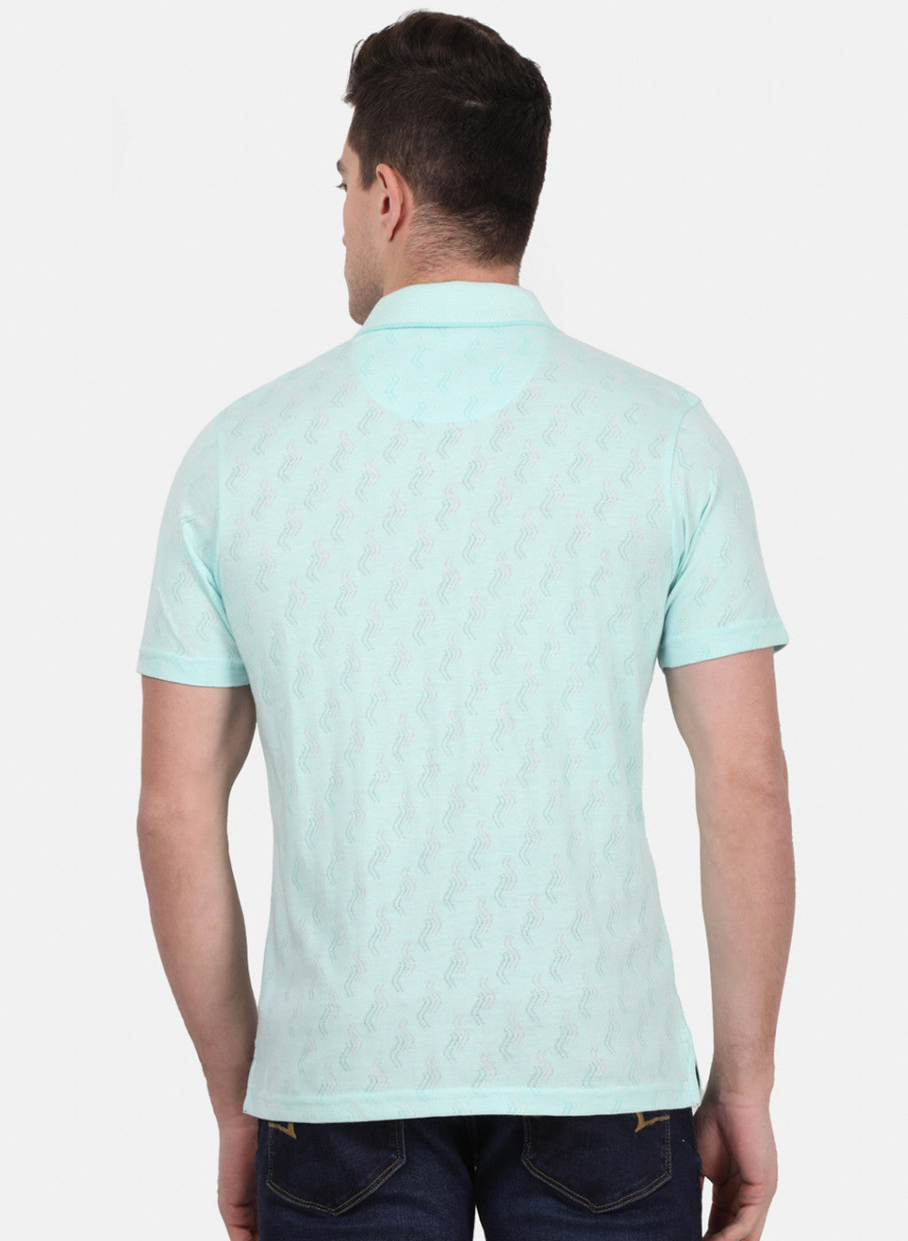 Mens Sea Green Stripe T-Shirt