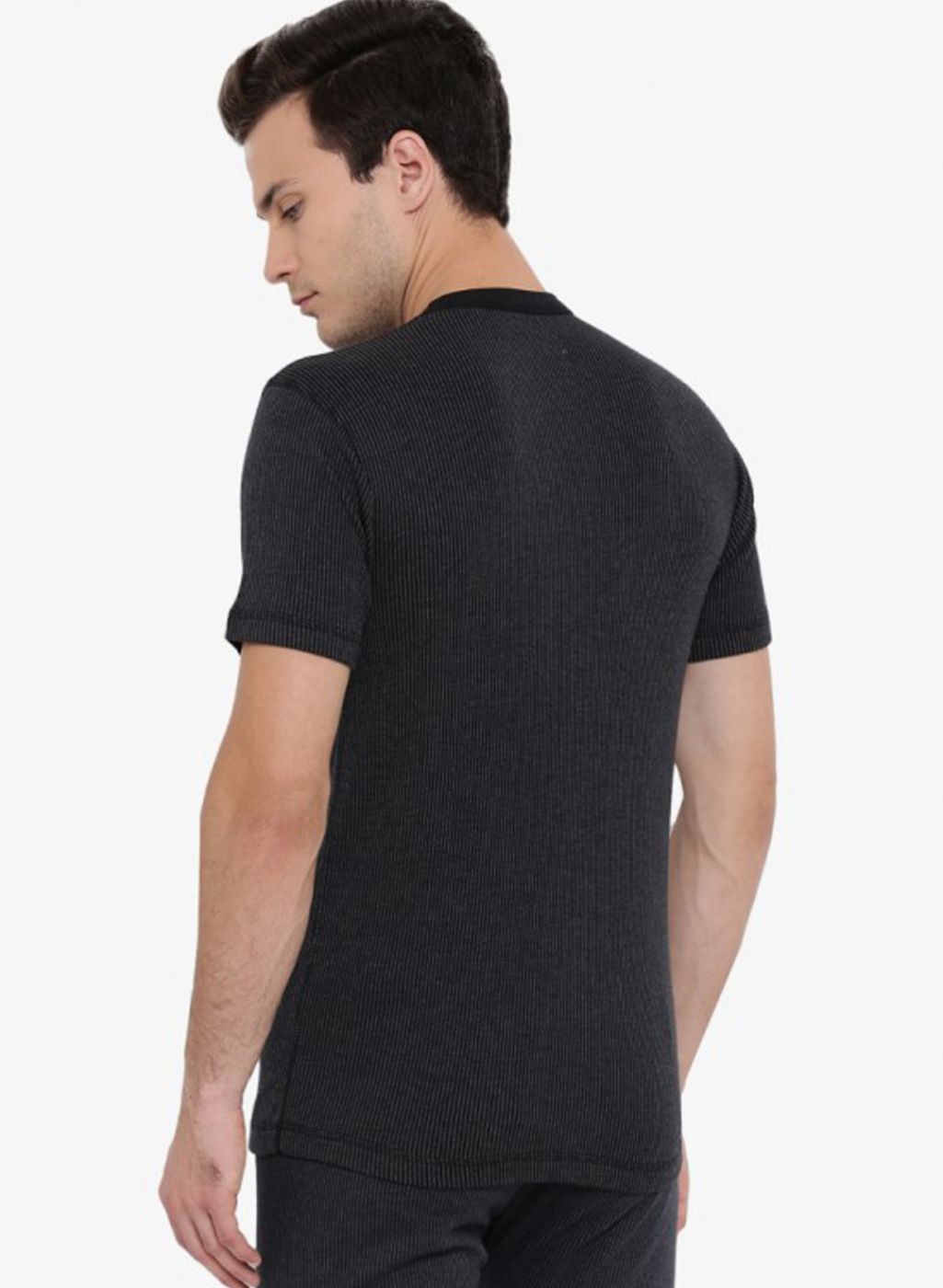 Men Black Solid Thermal Vest