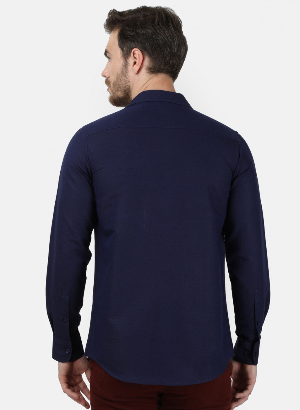 Mens NAvy Blue Solid Shirt