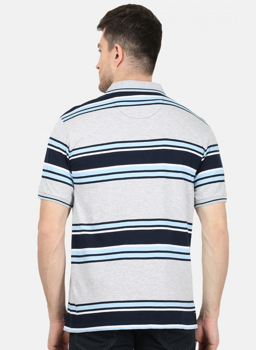 Mens Grey Stripe T-Shirt