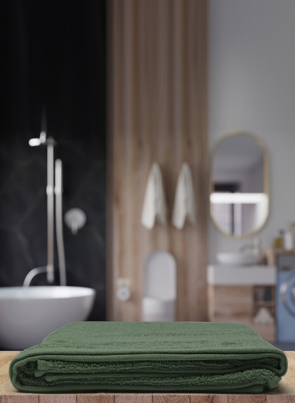 Olive Cotton 400 GSM Bath Towel