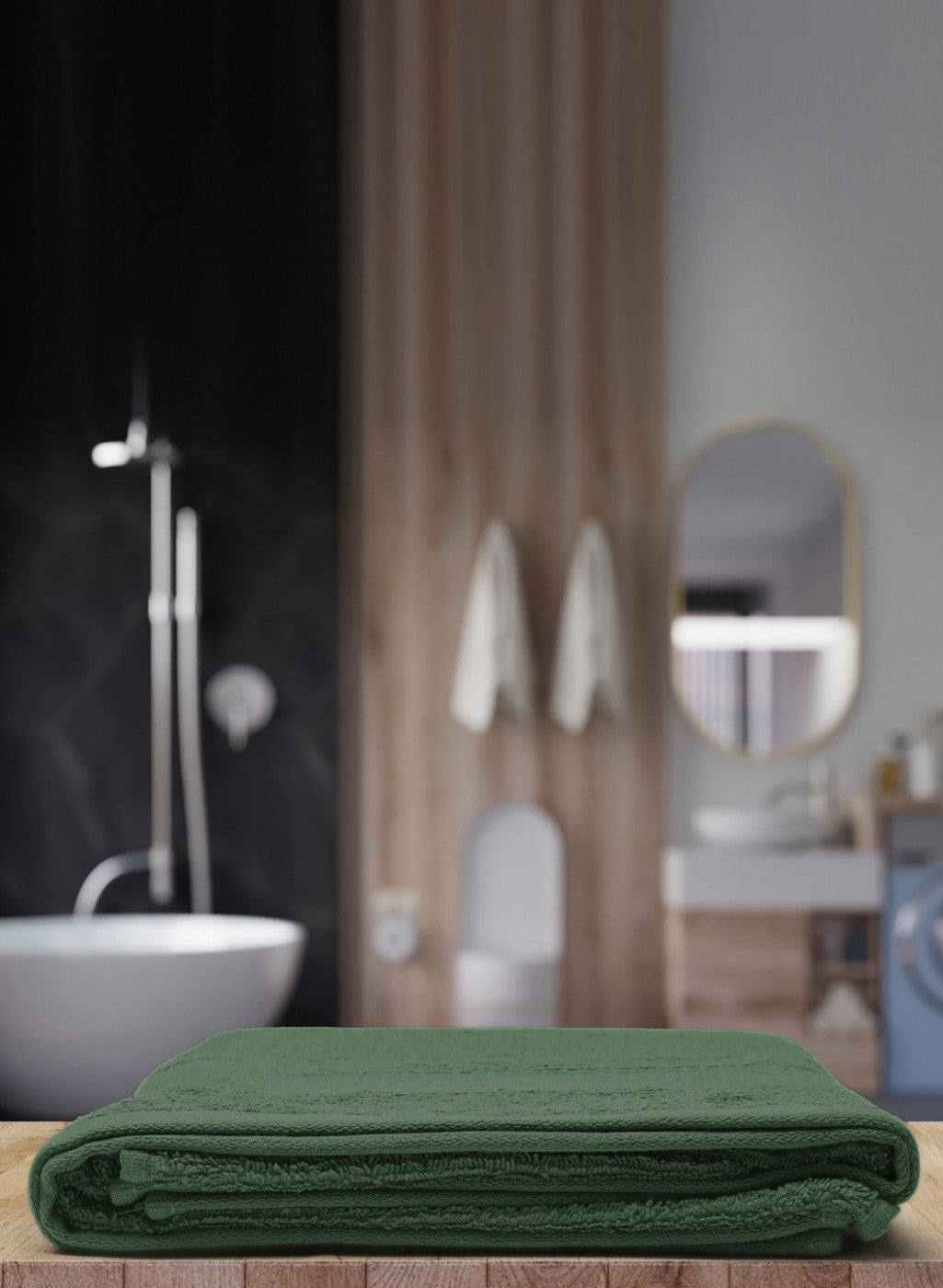 Green Cotton 400 GSM Bath Towel