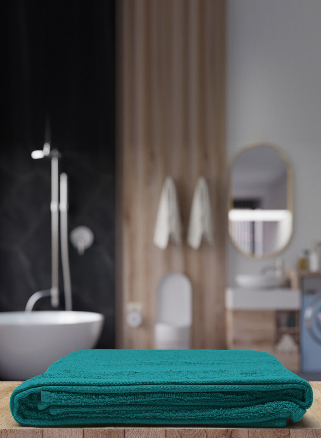 Blue Cotton 400 GSM Bath Towel