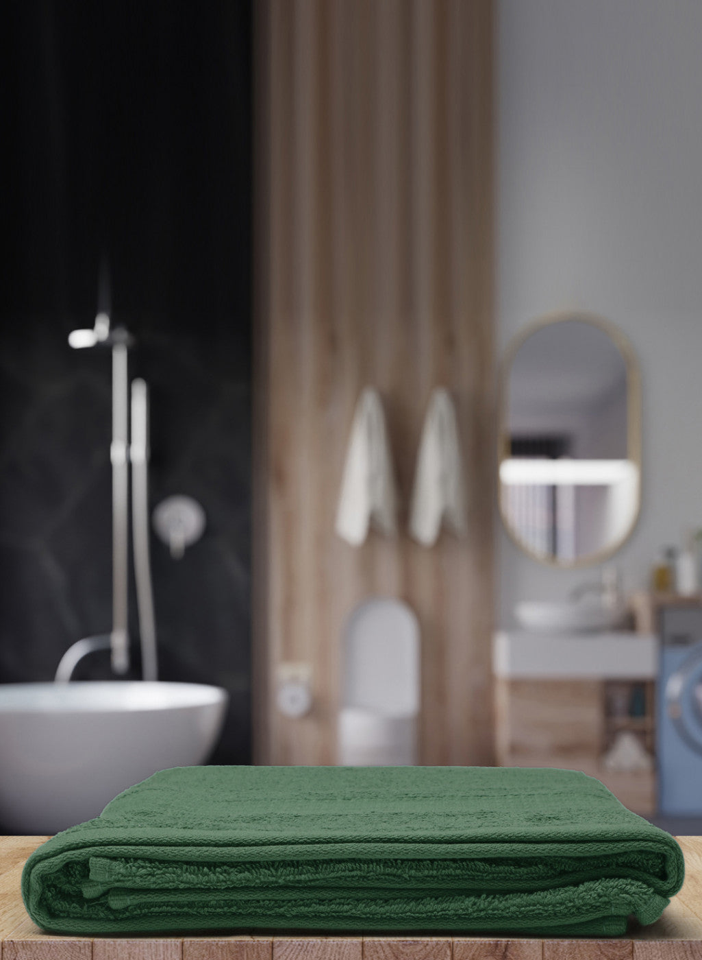 Green Cotton 400 GSM Bath Towel