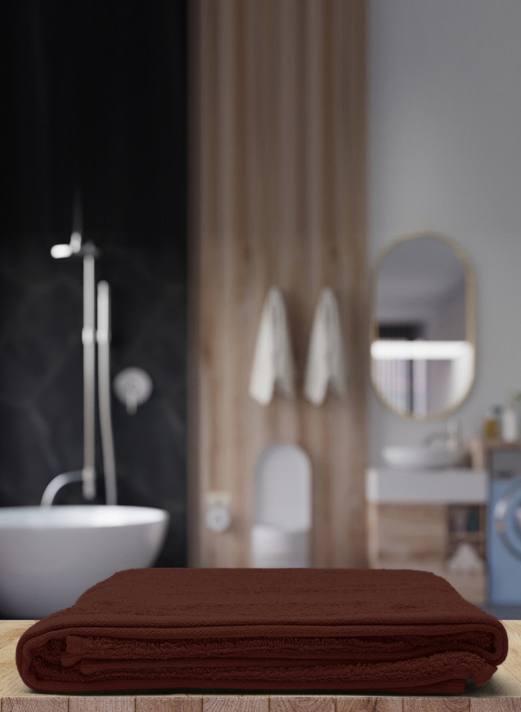 Brown Cotton 400 GSM Bath Towel