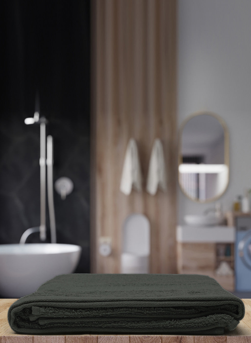 Grey Cotton 400 GSM Bath Towel