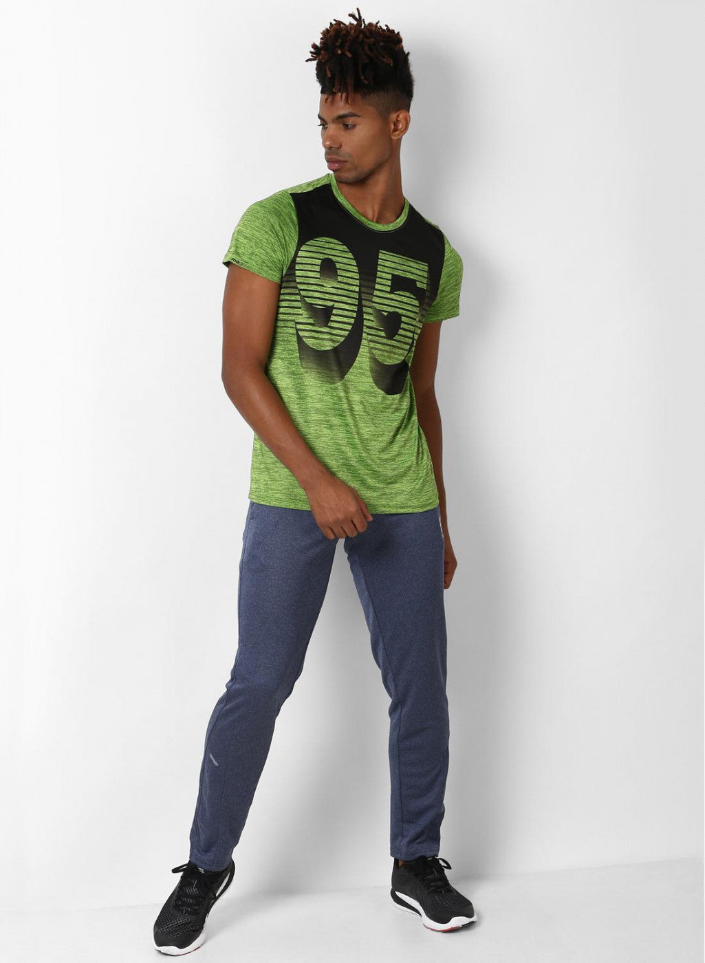Rock.it Green Round Neck Smart Fit T-Shirt