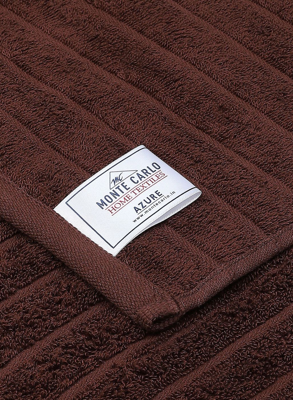 Brown Cotton 525 GSM Towel Set Pack of 2 (1 Bath & 1 Hand Towel)