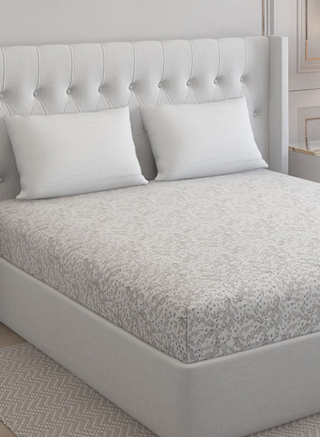 210TC Pure Cotton Queen Bedsheet with 2 Pillow Covers