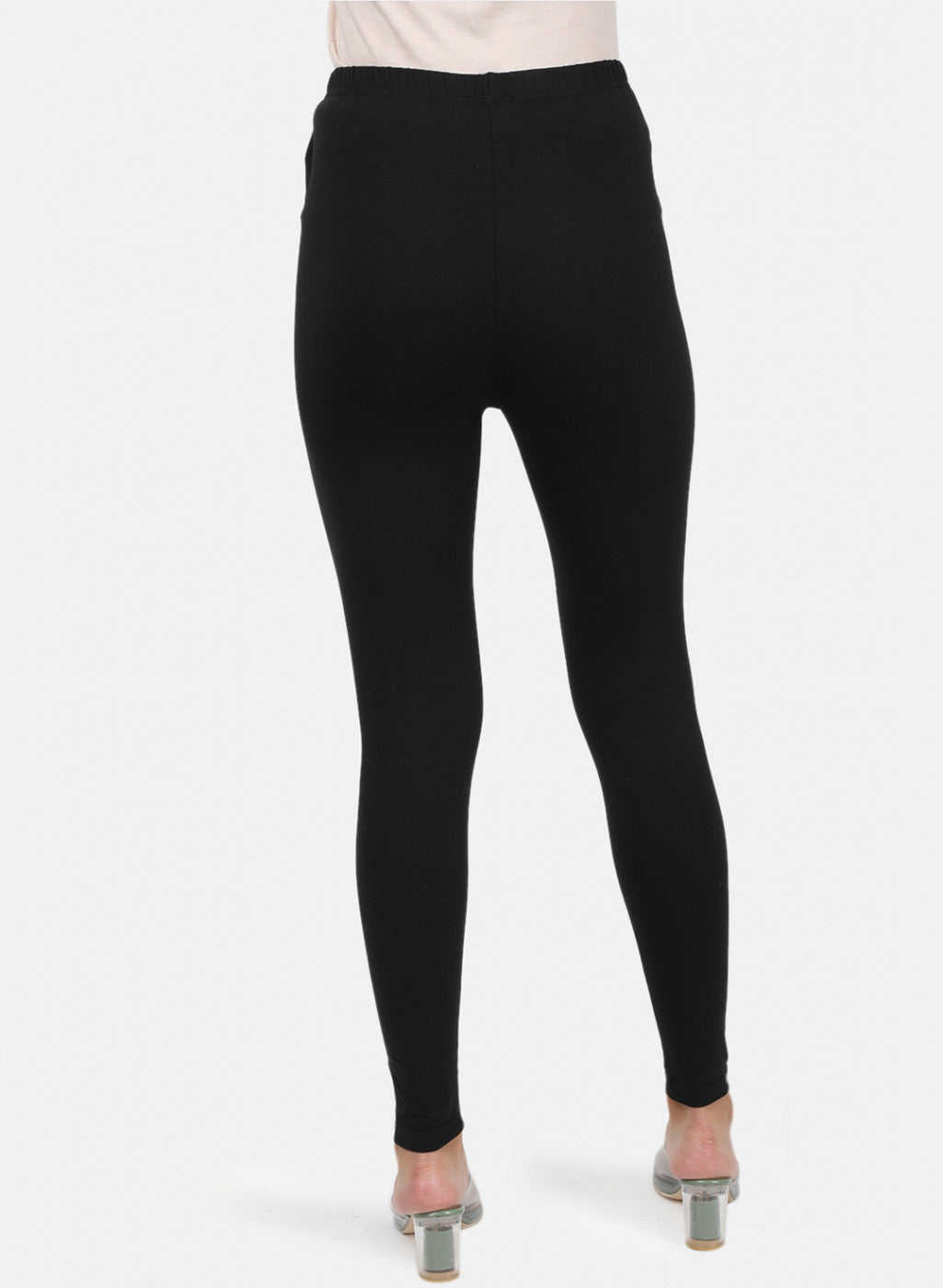 Womens Black Plain Legging