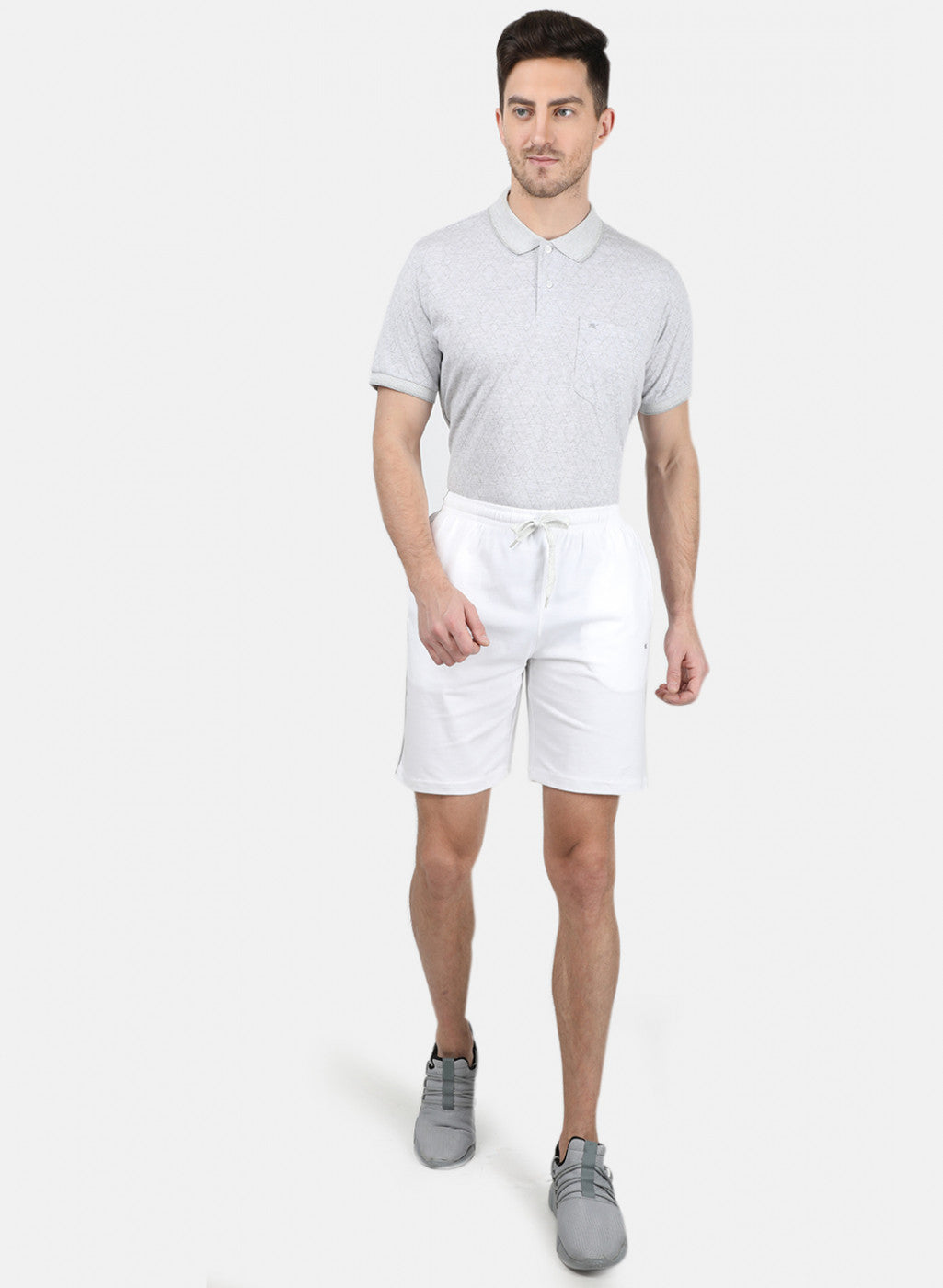 Mens White Plain Bermuda