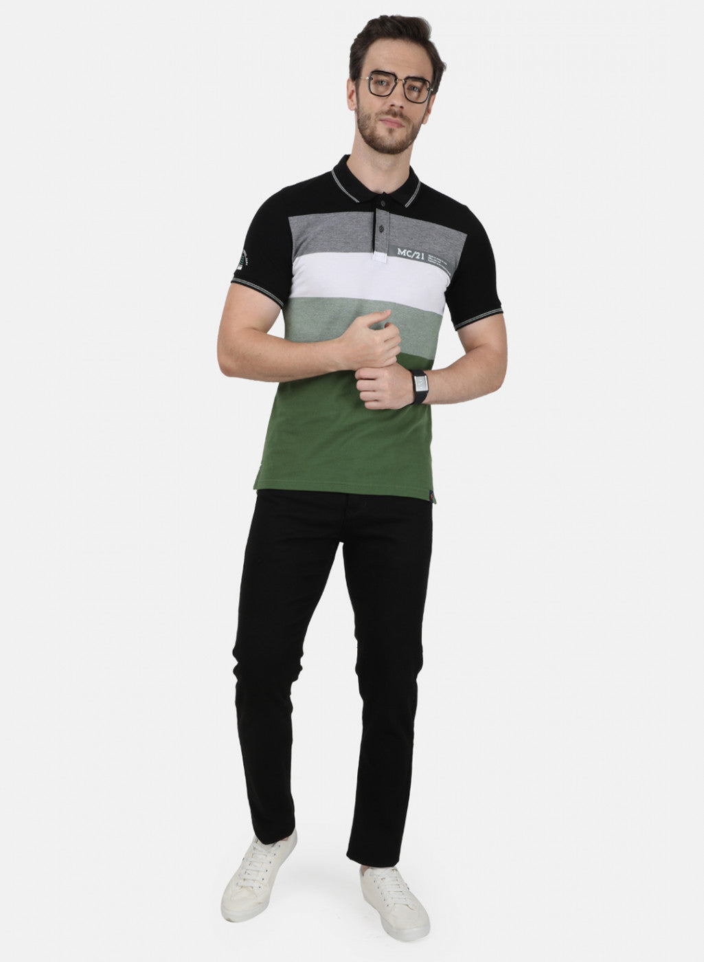 Mens Multicolor Stripe T-Shirt