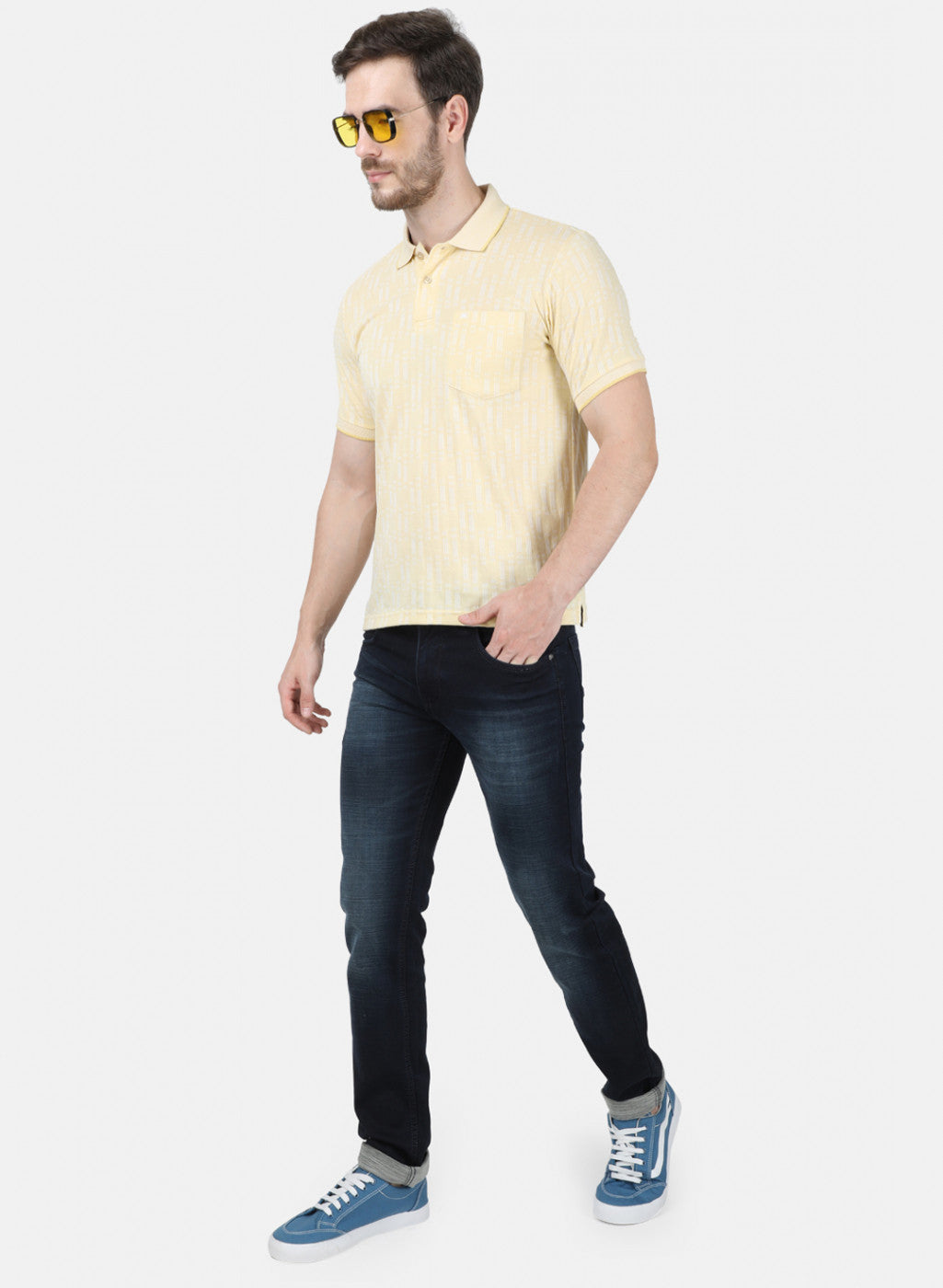 Mens Yellow Stripe T-Shirt