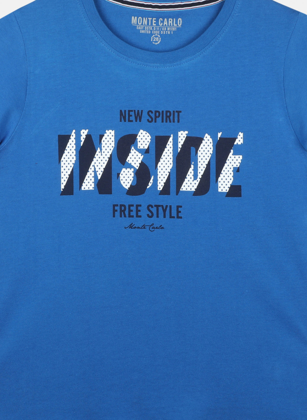 Boys Yellow & Blue Printed T-Shirt