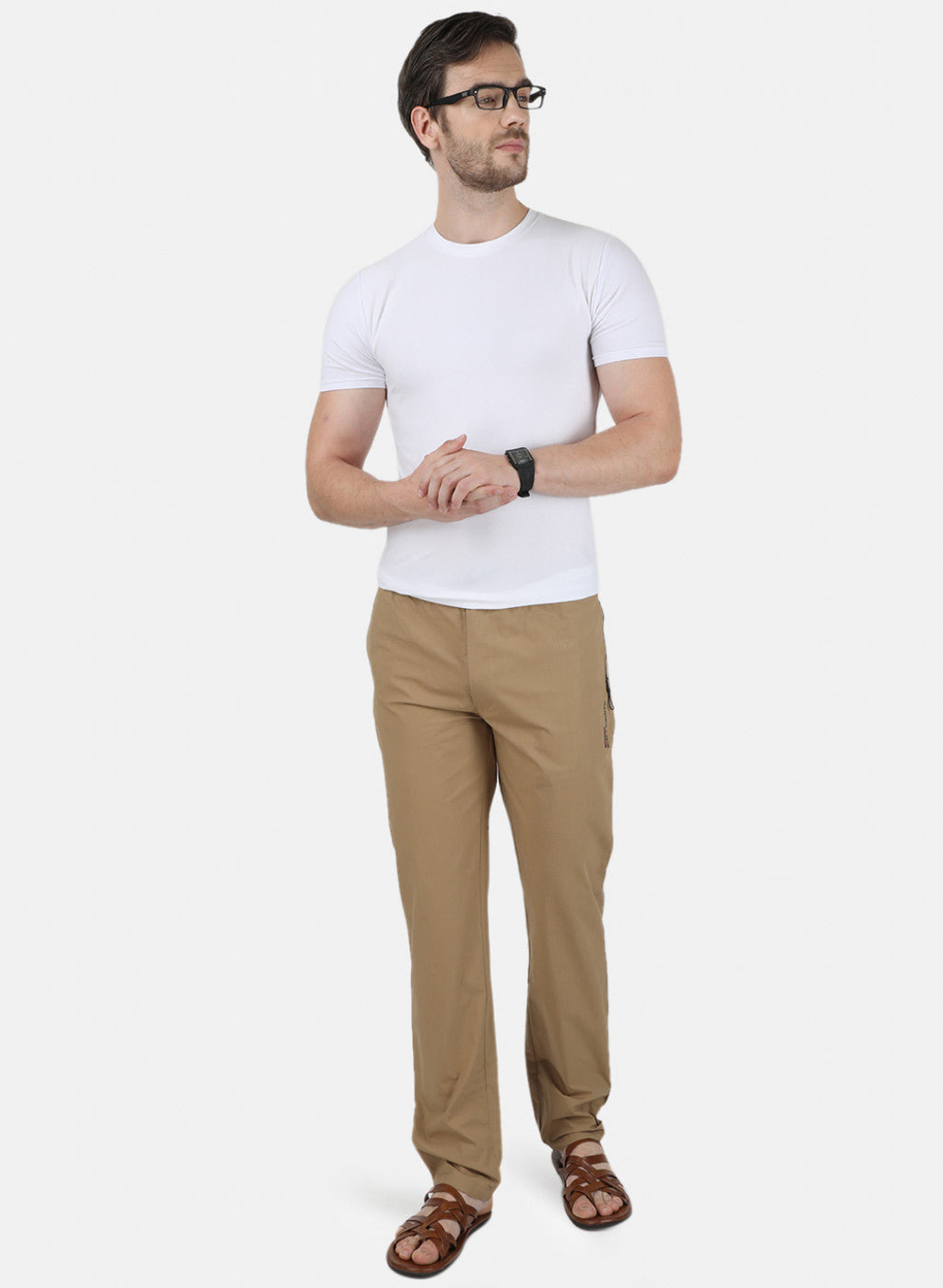 Mens Khaki Plain Lower