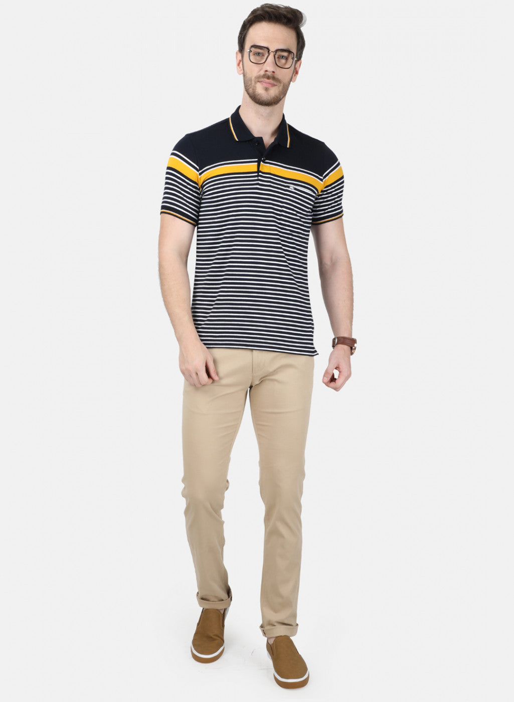 Mens NAvy Blue Stripe T-Shirt