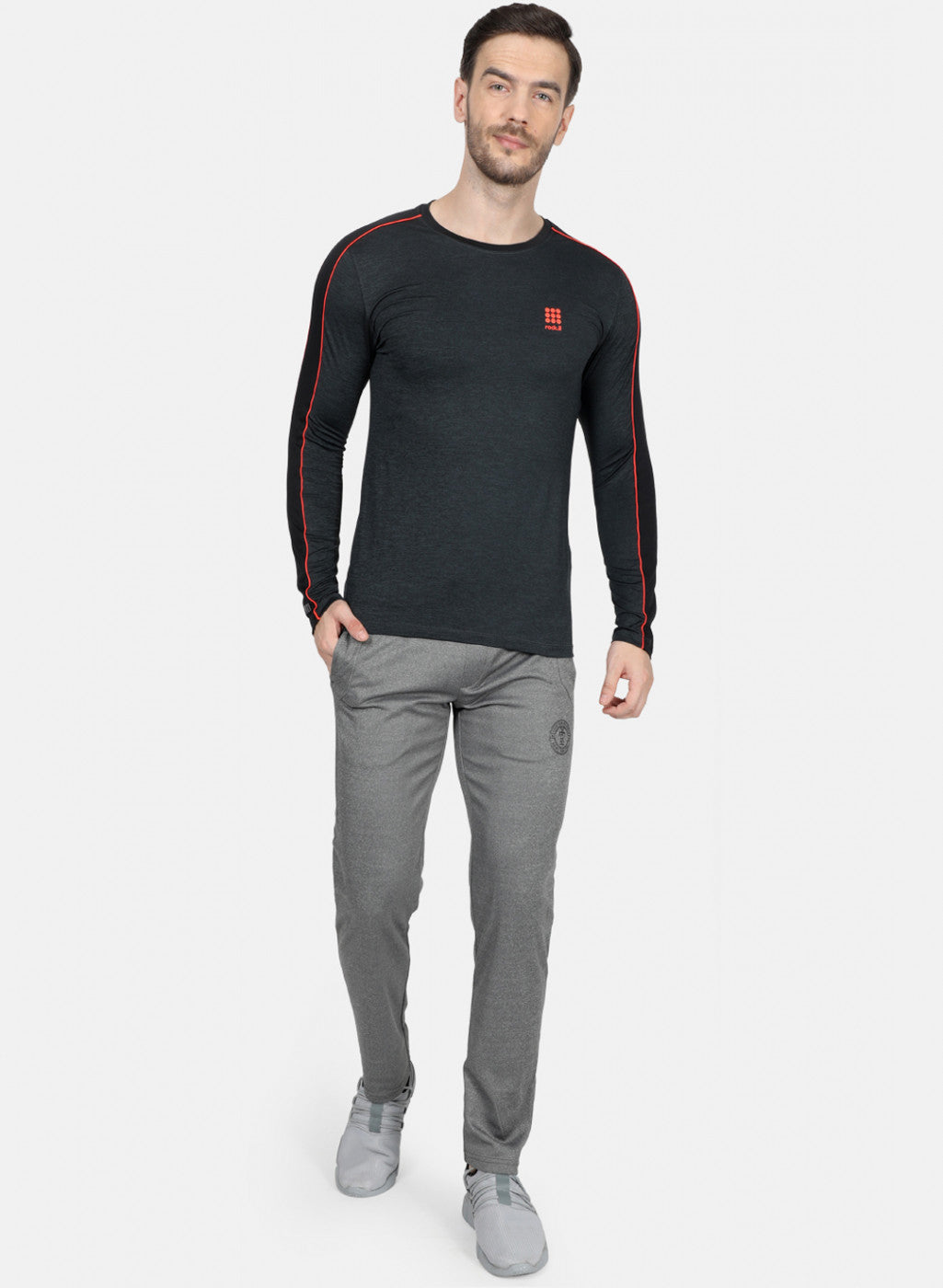 Rock.it Olive Slim Fit Full Sleeve Round Neck T-Shirt