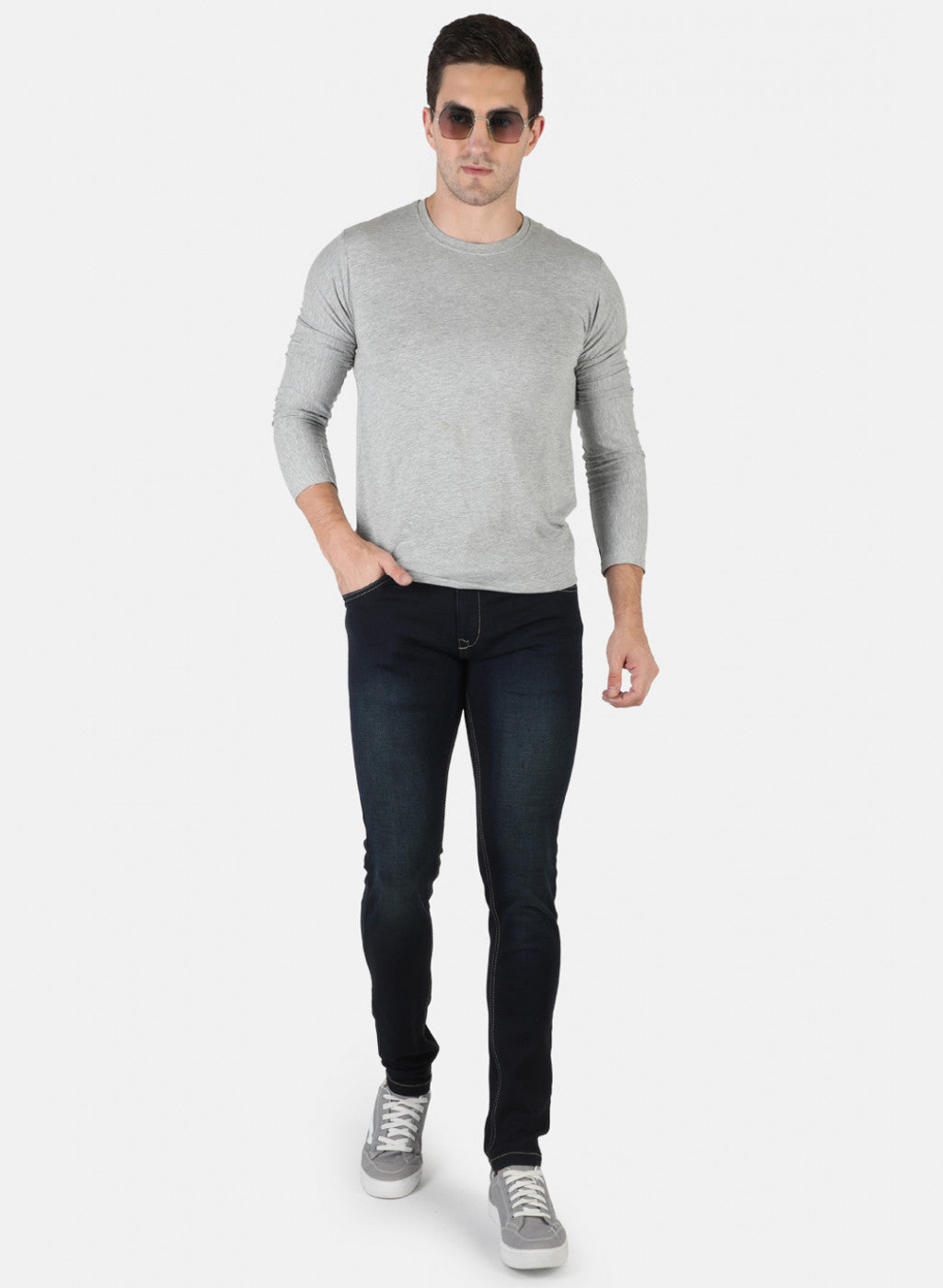 Men Grey Skinny Fit Denim