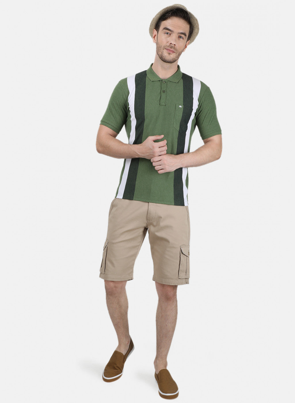 Mens Green Stripe T-Shirt