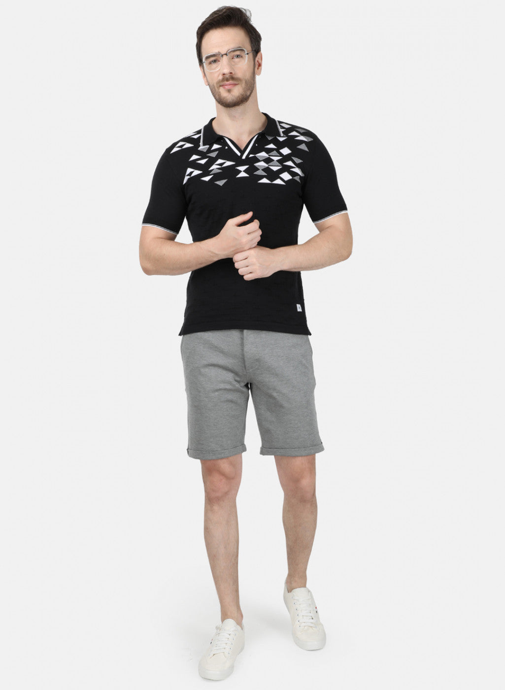 Mens Black Plain T-Shirt