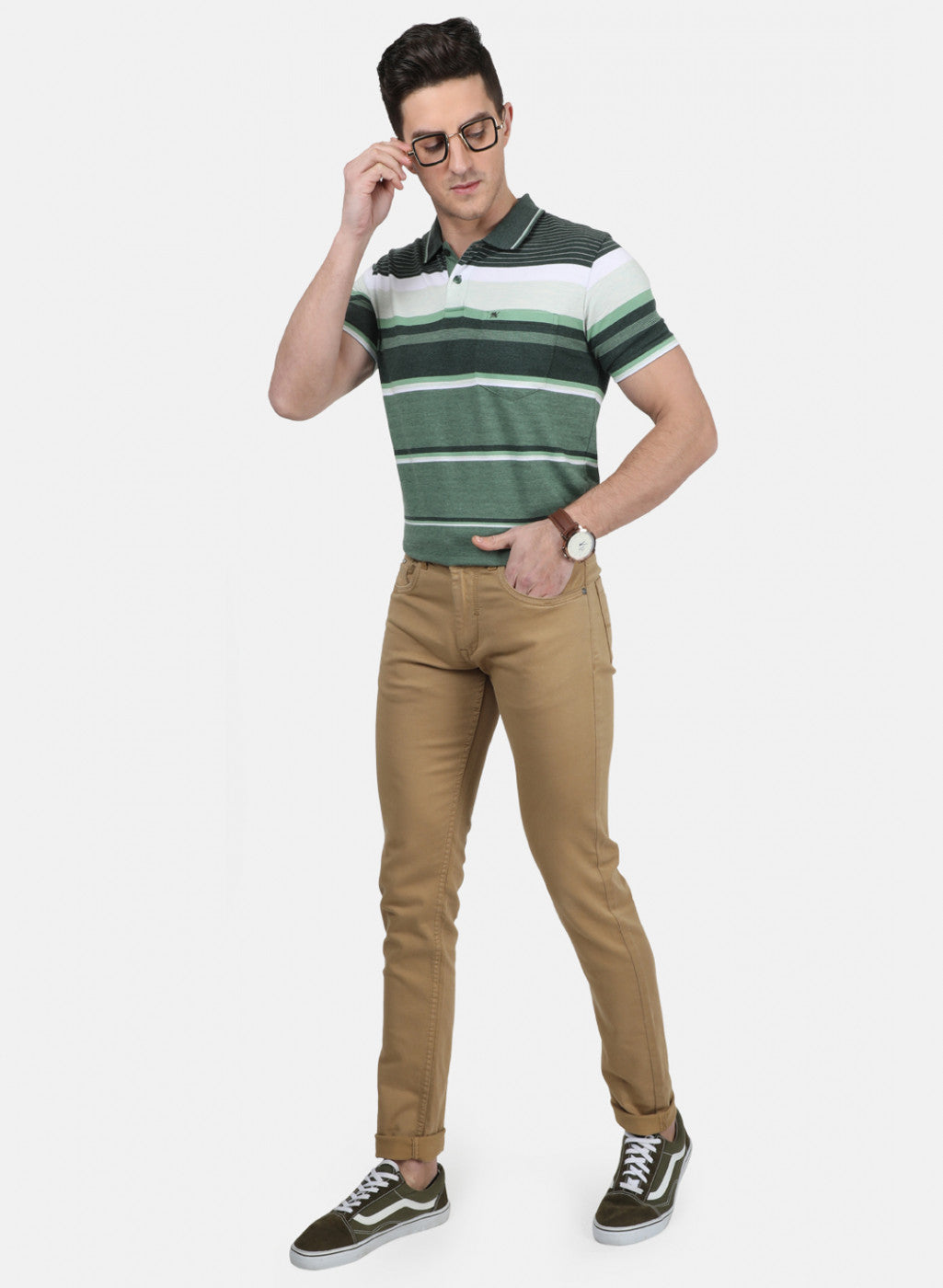 Mens Mustard Skinny Denim