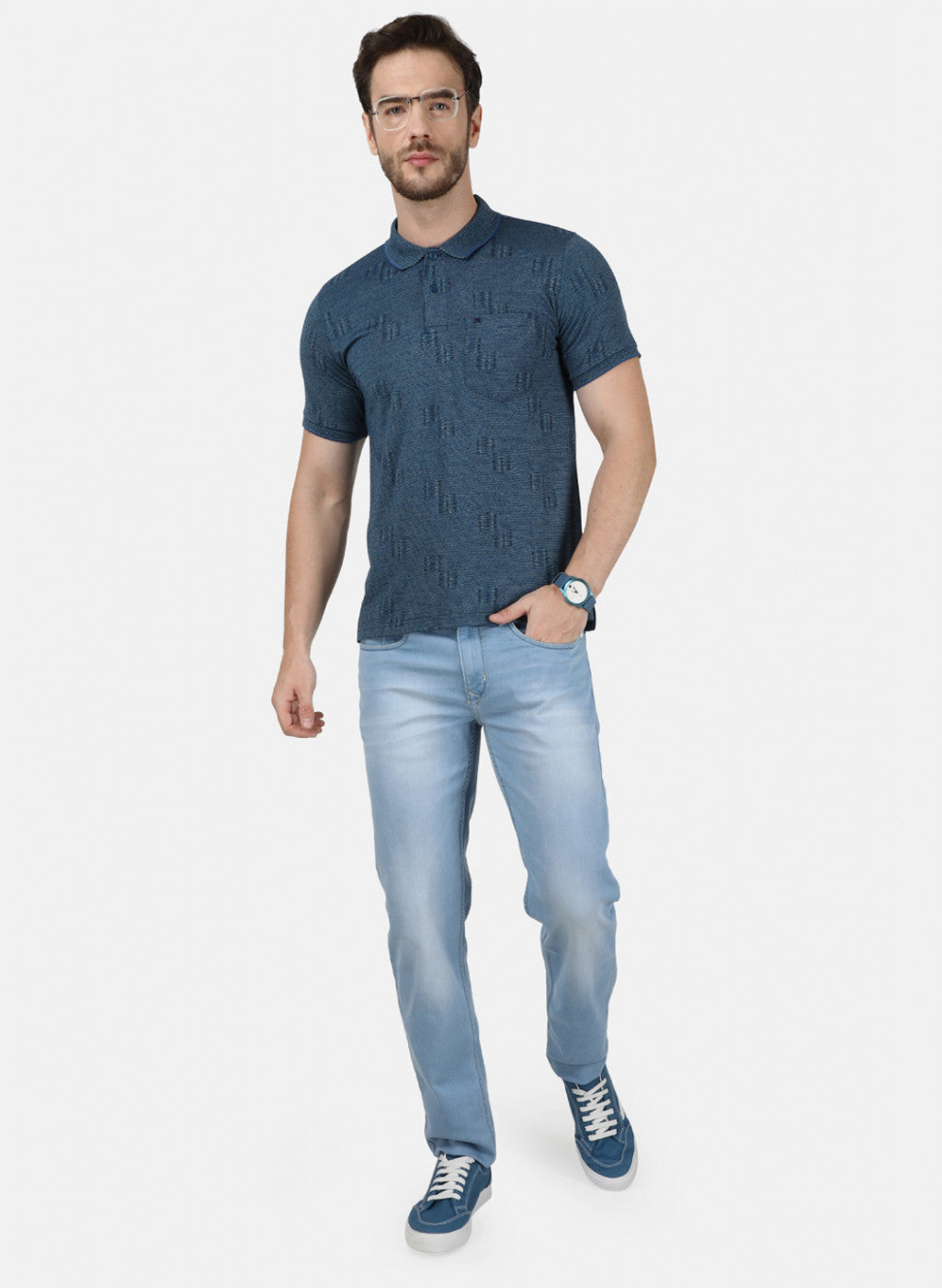 Mens Blue Stripe T-Shirt