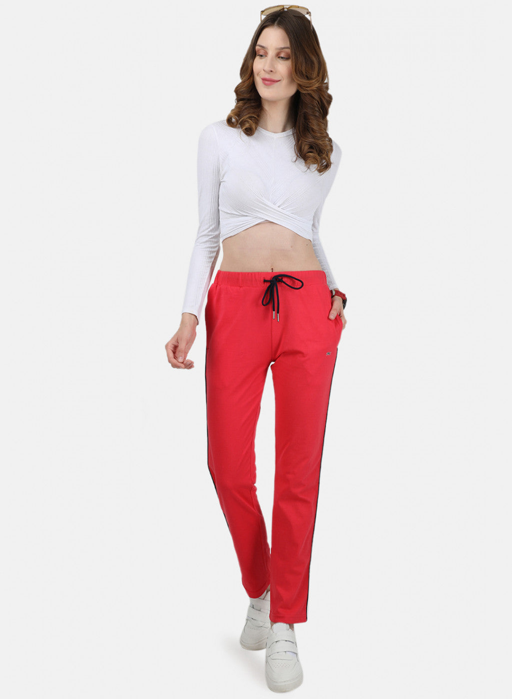 Womens Dark Pink Plain Lower