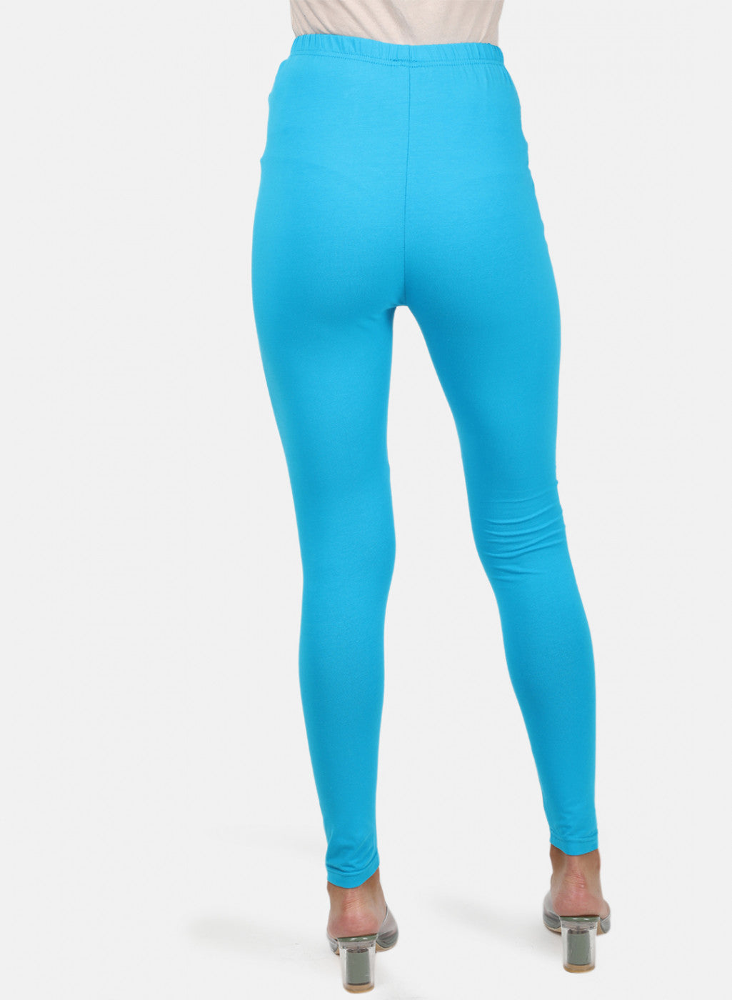 Womens Blue Plain Legging