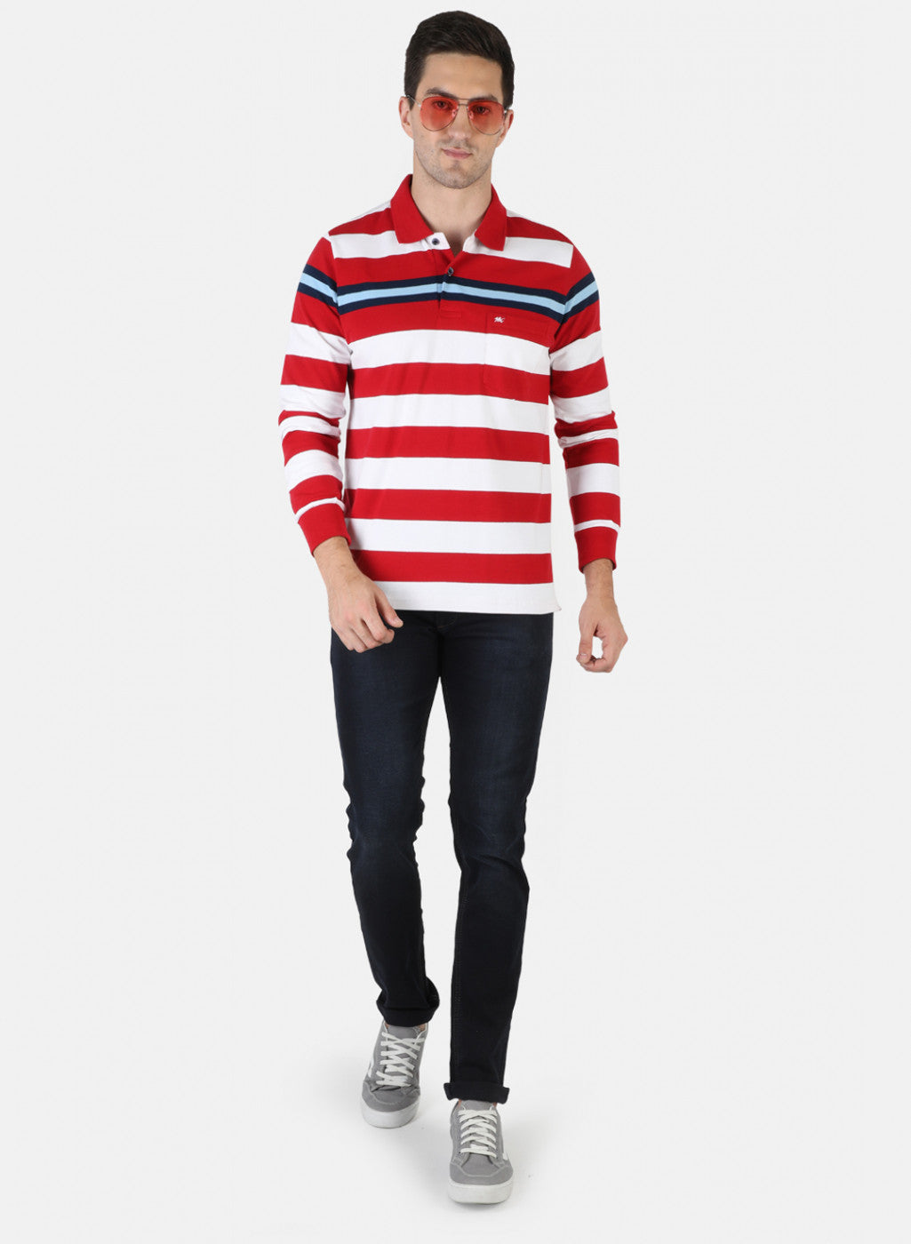 Men Maroon Stripe T-Shirt