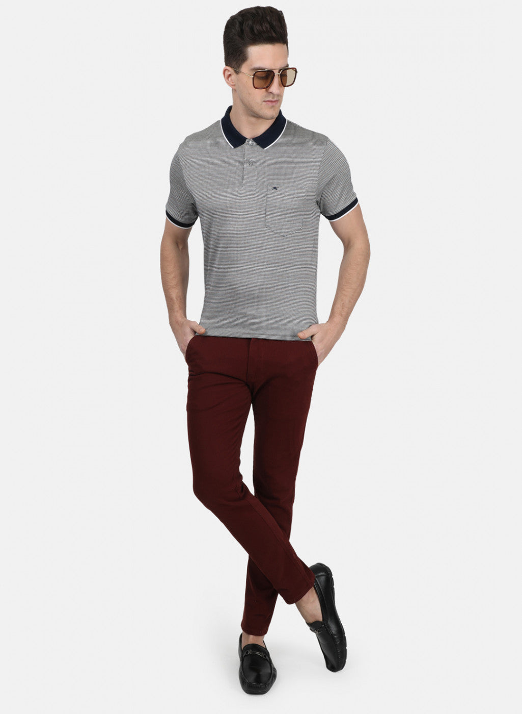 Mens NAvy Blue Stripe T-Shirt