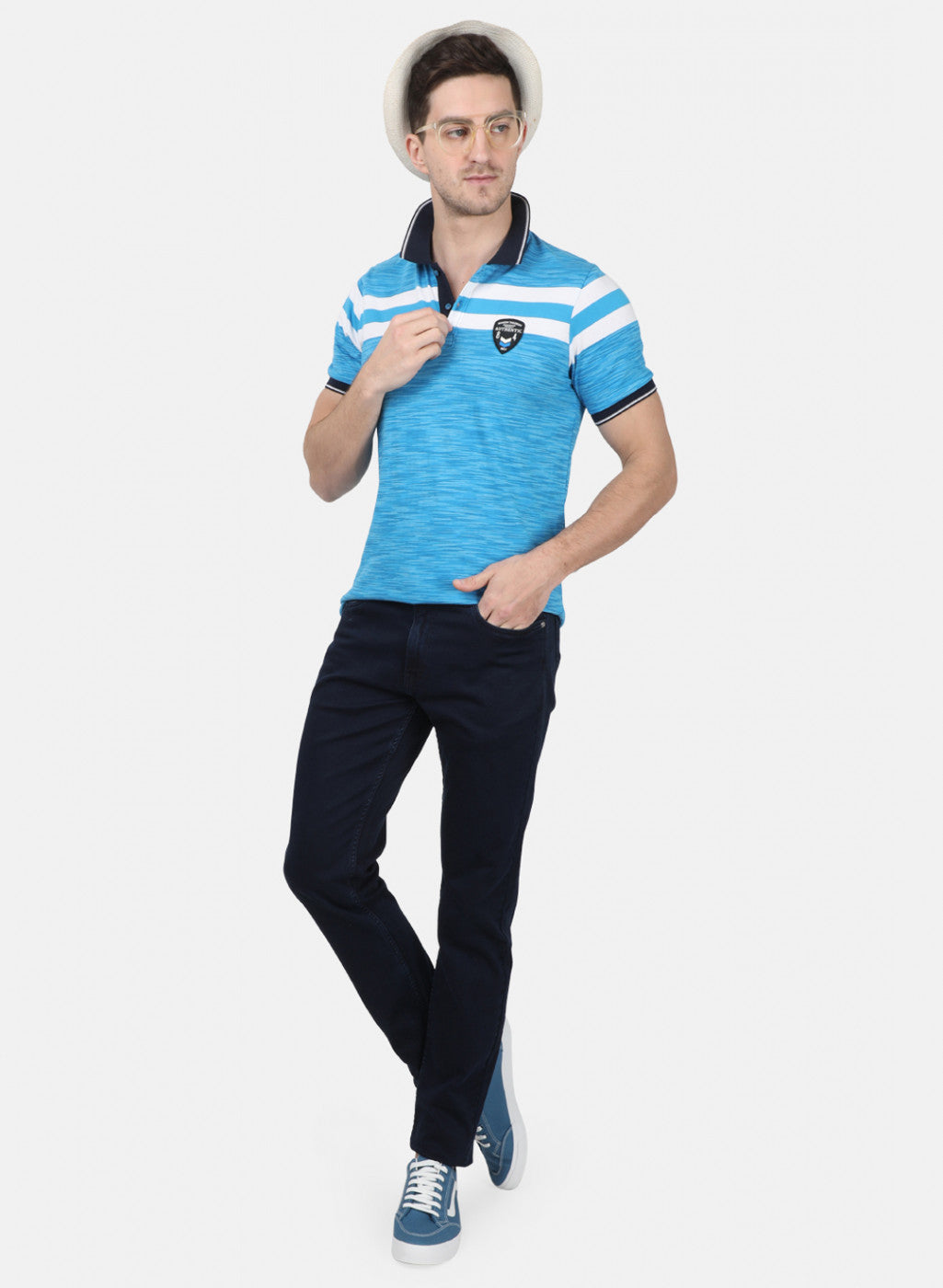 Mens Blue Stripe T-Shirts