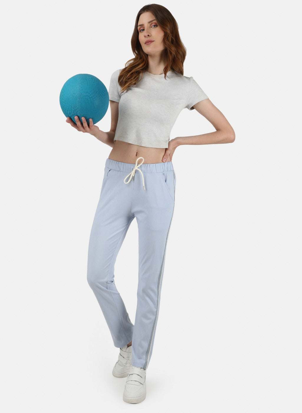 Womens Sky Blue Regular Lower