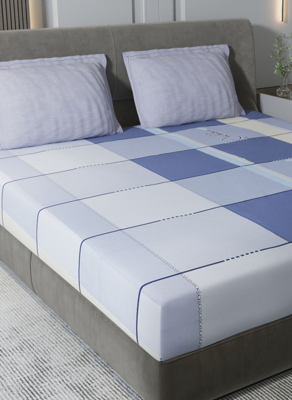 200TC Pure Cotton Queen Bedsheet with 2 Pillow Covers