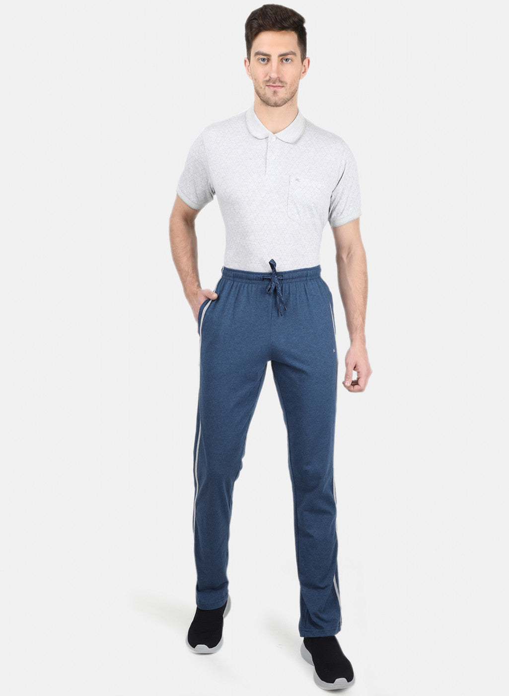 Mens NAvy Blue Plain Lower