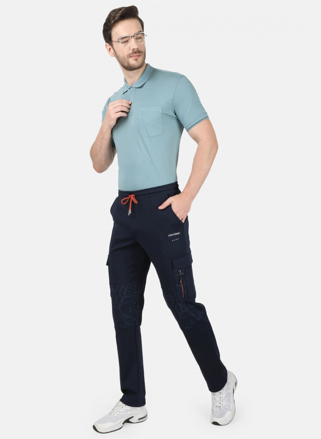 Mens Navy Blue Plain Lower