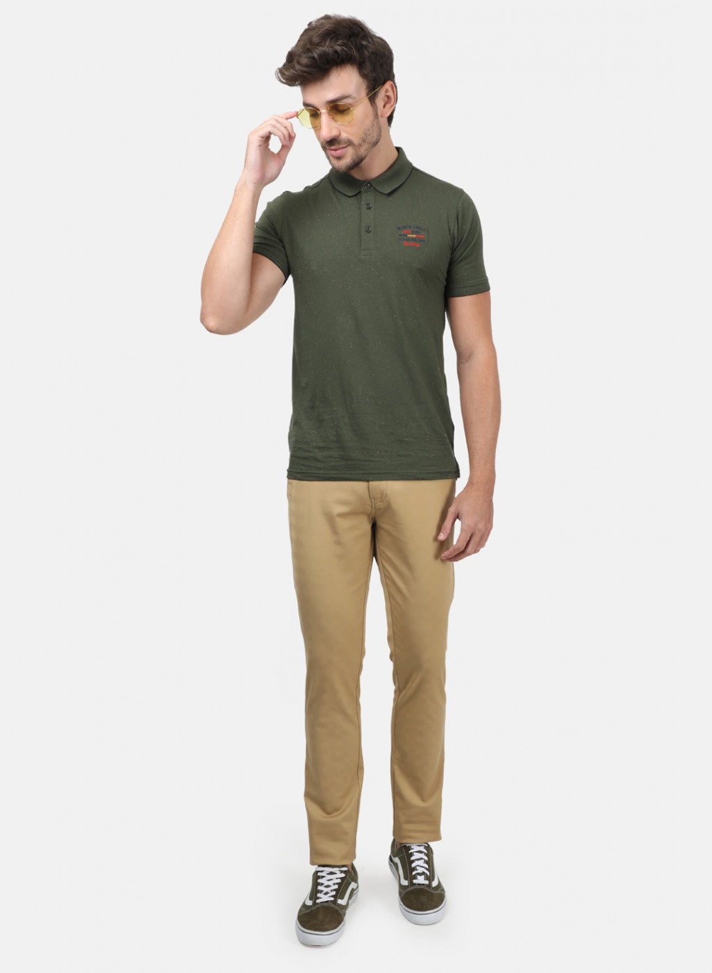 Men Brown Check Trousers