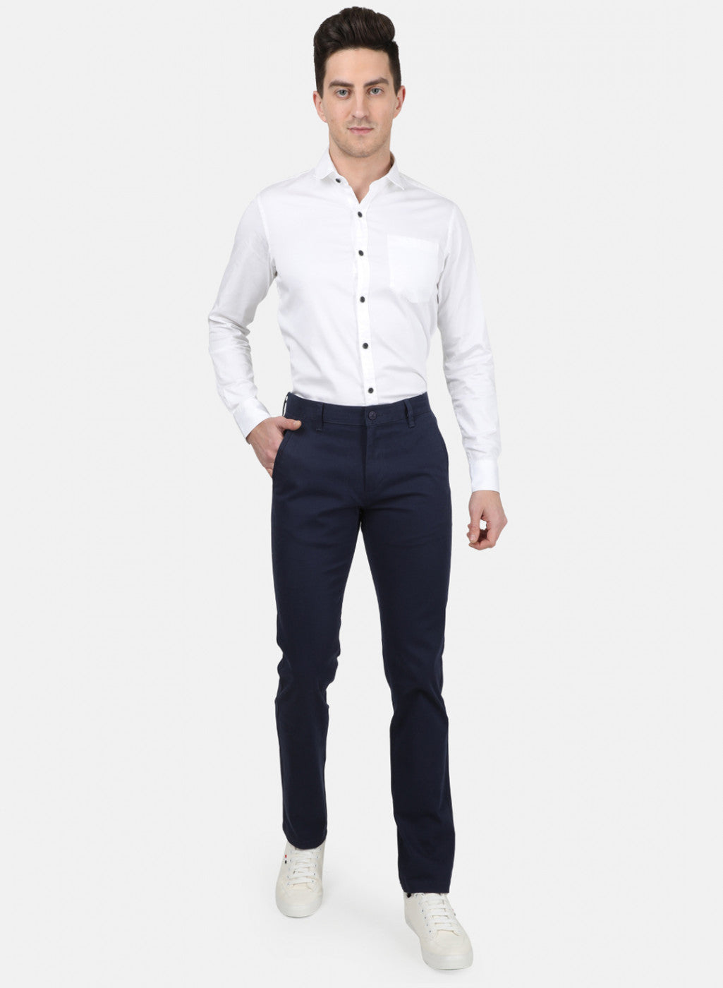 Mens Blue Slim Trouser