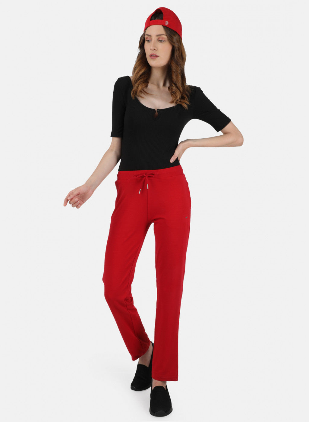 Womens Red Regular Lower