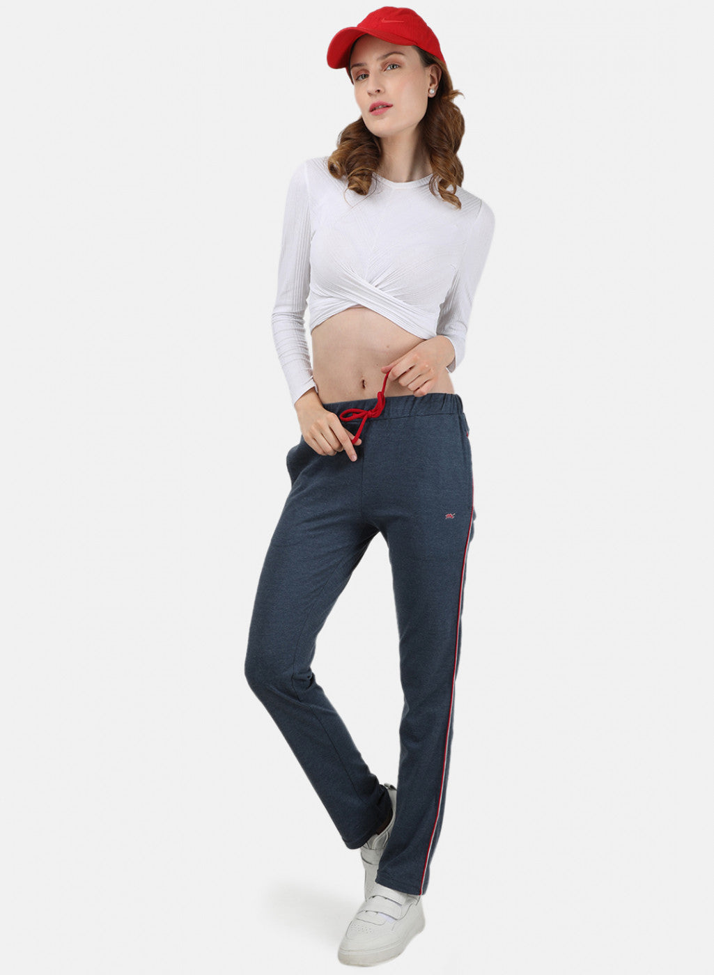 Womens NAvy Melange Plain Lower