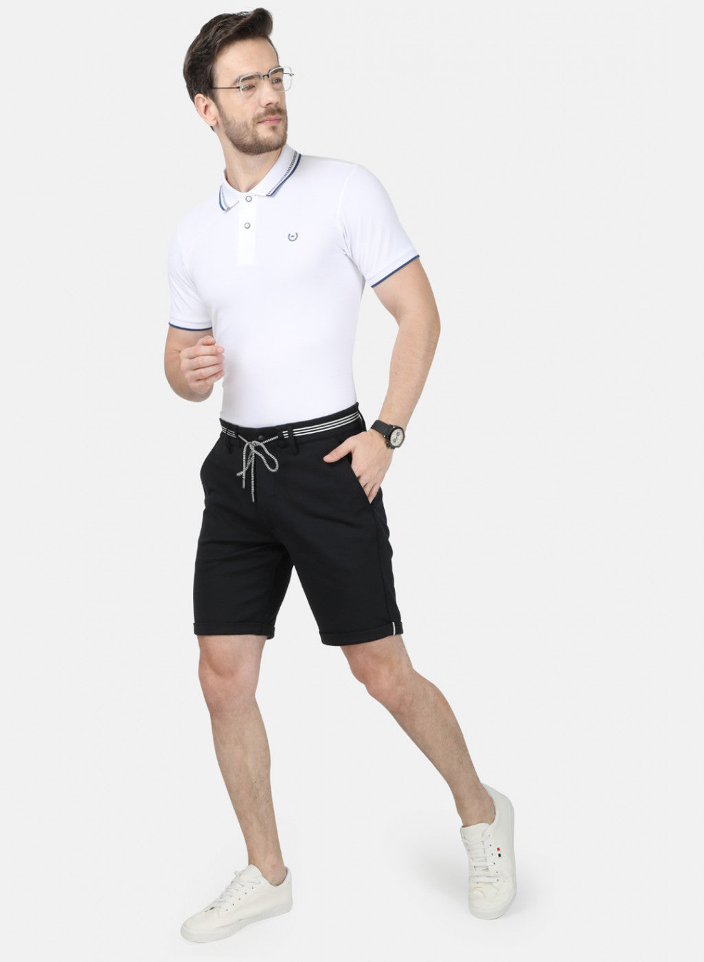 Mens Black Plain Short