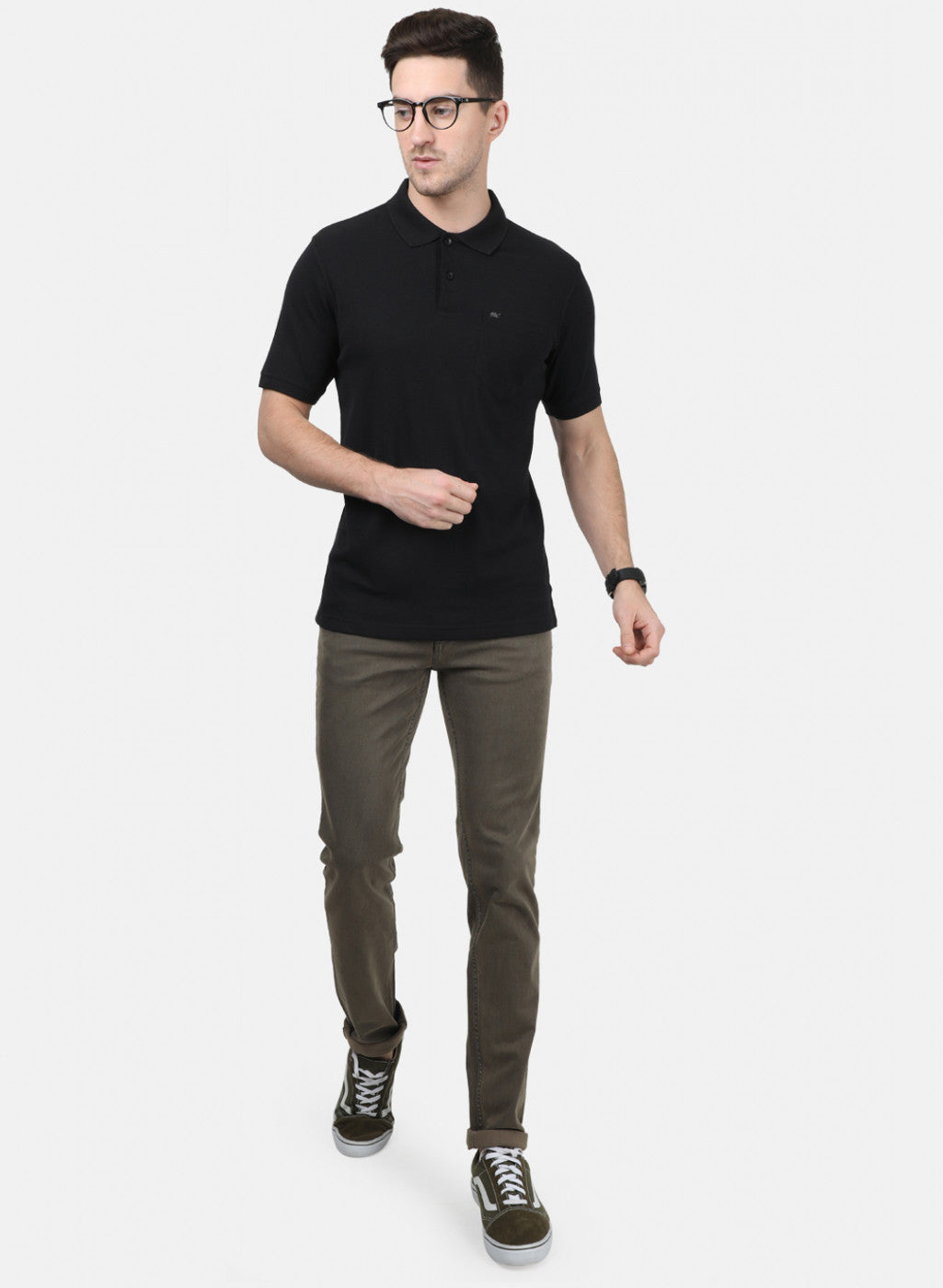 Mens Black Plain T-Shirts