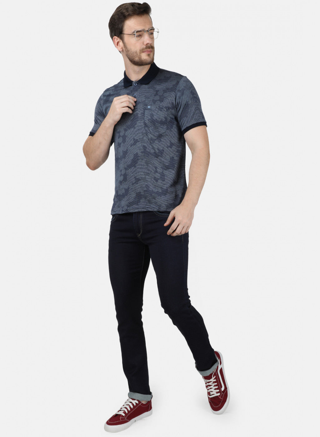 Mens NAvy Blue Stripe T-Shirt