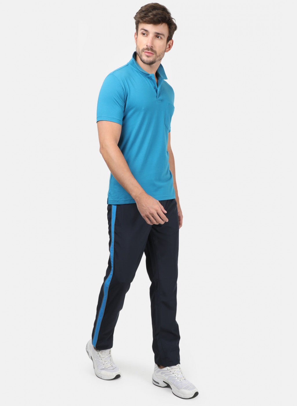 Men NAvy Blue Plain Lowers