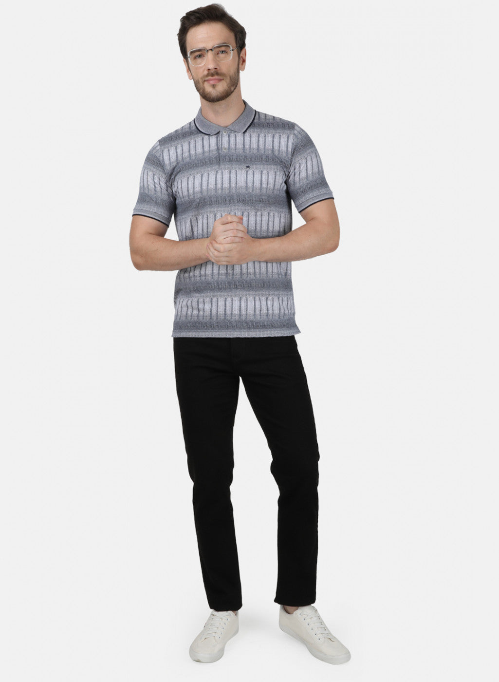 Mens NAvy Blue Stripe T-Shirt