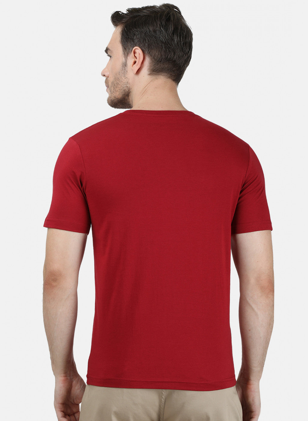 Mens Multi Color Plain T-Shirt