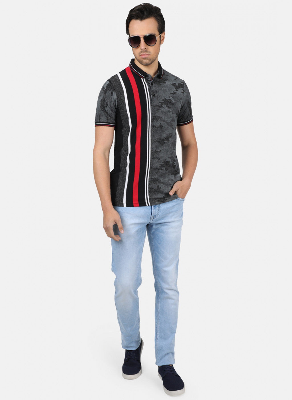 Men Black Printed T-Shirts