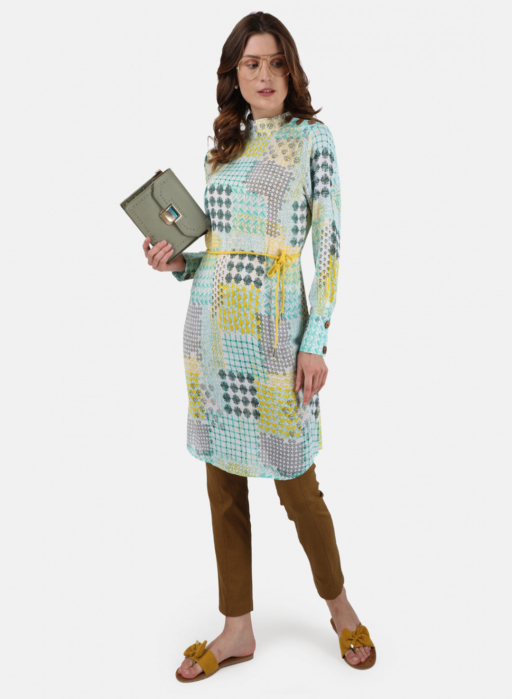Womens Multi Color Printed Tunic