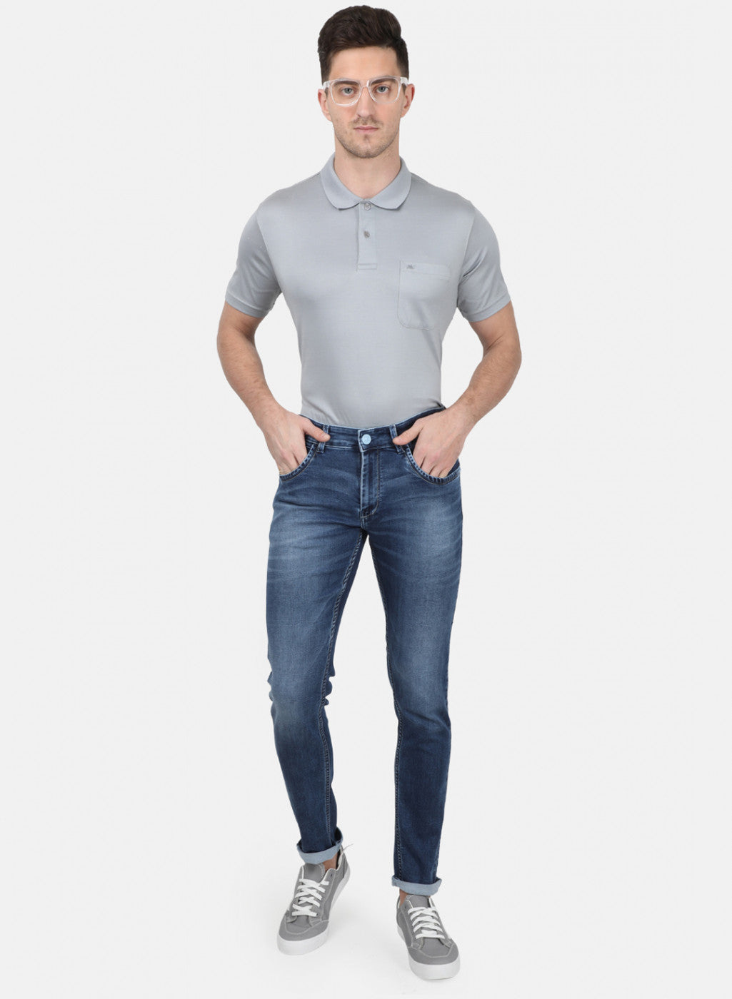 Mens Blue Skinny Denim
